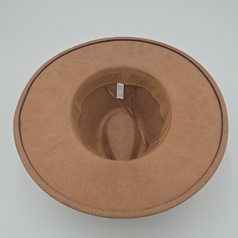 Stylish Tan Wide-Brim Hat - Picture 3 of 5